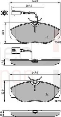 Comline ADB11031 - Kit de plaquettes de frein, frein à disque cwaw.fr