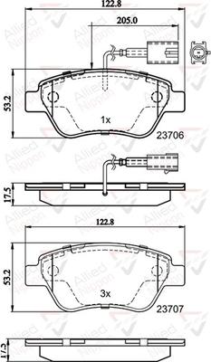 Comline ADB11037 - Kit de plaquettes de frein, frein à disque cwaw.fr