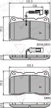 Comline ADB11022 - Kit de plaquettes de frein, frein à disque cwaw.fr