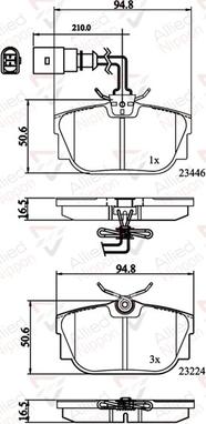 Comline ADB11151 - Kit de plaquettes de frein, frein à disque cwaw.fr