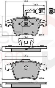 Comline ADB11311 - Kit de plaquettes de frein, frein à disque cwaw.fr