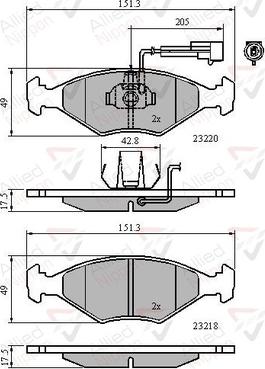 Comline ADB11295 - Kit de plaquettes de frein, frein à disque cwaw.fr