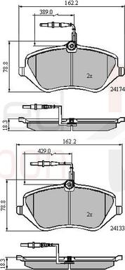 Comline ADB11251 - Kit de plaquettes de frein, frein à disque cwaw.fr