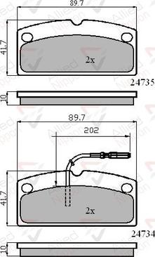 Comline ADB11796 - Kit de plaquettes de frein, frein à disque cwaw.fr