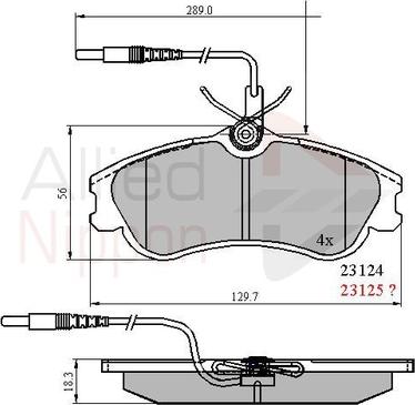 Comline ADB1174 - Kit de plaquettes de frein, frein à disque cwaw.fr