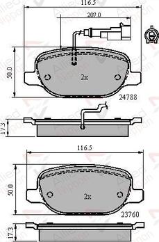 Comline ADB11769 - Kit de plaquettes de frein, frein à disque cwaw.fr