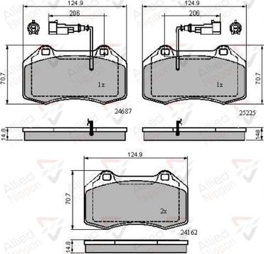 Comline ADB11703 - Kit de plaquettes de frein, frein à disque cwaw.fr