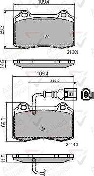 Comline ADB11737 - Kit de plaquettes de frein, frein à disque cwaw.fr