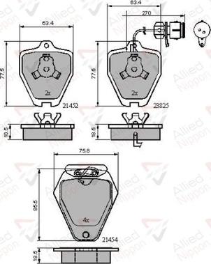 Comline ADB1884 - Kit de plaquettes de frein, frein à disque cwaw.fr