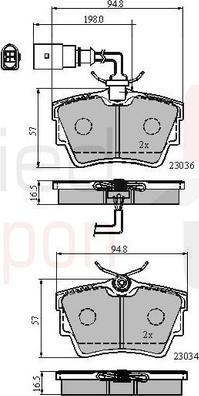 Comline ADB1874 - Kit de plaquettes de frein, frein à disque cwaw.fr