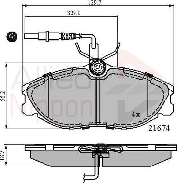 Comline ADB1340 - Kit de plaquettes de frein, frein à disque cwaw.fr