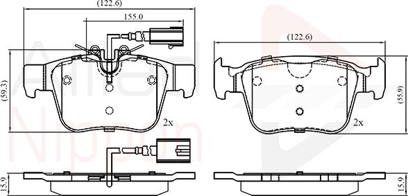 Comline ADB12426 - Kit de plaquettes de frein, frein à disque cwaw.fr