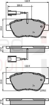 Comline ADB12047 - Kit de plaquettes de frein, frein à disque cwaw.fr