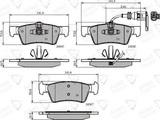 Comline ADB12015 - Kit de plaquettes de frein, frein à disque cwaw.fr