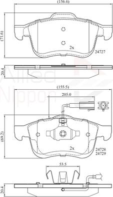 Comline ADB12032 - Kit de plaquettes de frein, frein à disque cwaw.fr