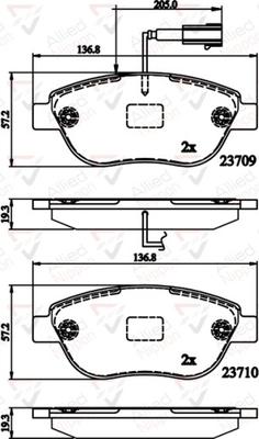 Comline ADB12140 - Kit de plaquettes de frein, frein à disque cwaw.fr