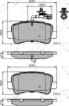 Comline ADB12105 - Kit de plaquettes de frein, frein à disque cwaw.fr