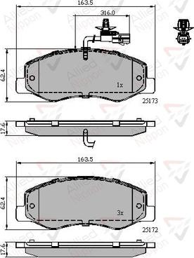 Comline ADB12108 - Kit de plaquettes de frein, frein à disque cwaw.fr