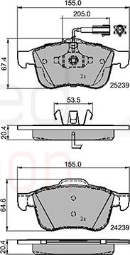 Comline ADB12118 - Kit de plaquettes de frein, frein à disque cwaw.fr