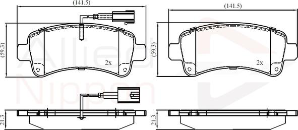 Comline ADB12395 - Kit de plaquettes de frein, frein à disque cwaw.fr