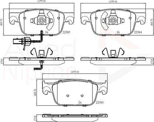 Comline ADB12352 - Kit de plaquettes de frein, frein à disque cwaw.fr