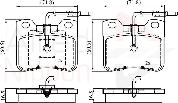 Comline ADB1231 - Kit de plaquettes de frein, frein à disque cwaw.fr