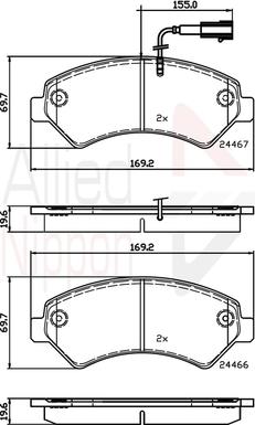 Comline ADB12247 - Kit de plaquettes de frein, frein à disque cwaw.fr