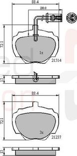 Comline ADB1224 - Kit de plaquettes de frein, frein à disque cwaw.fr