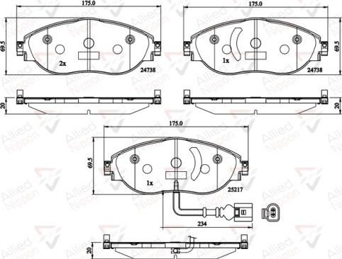 Comline ADB12201 - Kit de plaquettes de frein, frein à disque cwaw.fr