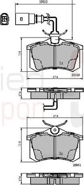 Comline ADB1797 - Kit de plaquettes de frein, frein à disque cwaw.fr