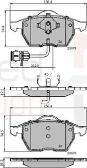 Comline ADB1715 - Kit de plaquettes de frein, frein à disque cwaw.fr