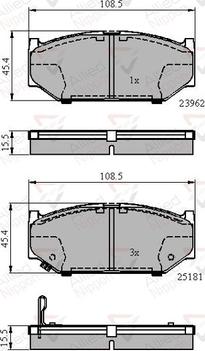 Comline ADB3998 - Kit de plaquettes de frein, frein à disque cwaw.fr