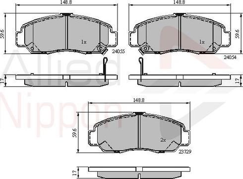 Comline ADB3949 - Kit de plaquettes de frein, frein à disque cwaw.fr