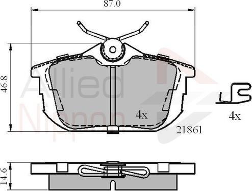 Comline ADB3945 - Kit de plaquettes de frein, frein à disque cwaw.fr