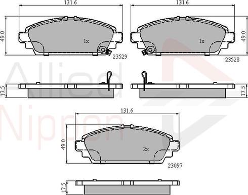 Comline ADB3943 - Kit de plaquettes de frein, frein à disque cwaw.fr