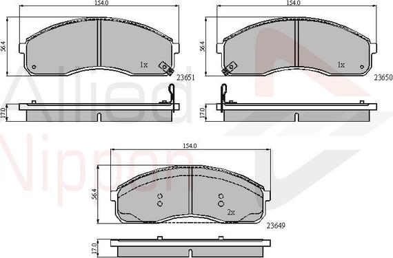 Comline ADB3968 - Kit de plaquettes de frein, frein à disque cwaw.fr