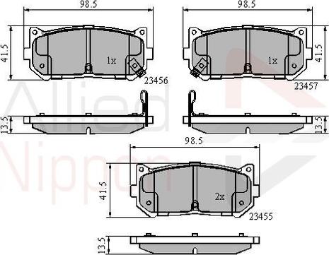 Comline ADB3906 - Kit de plaquettes de frein, frein à disque cwaw.fr