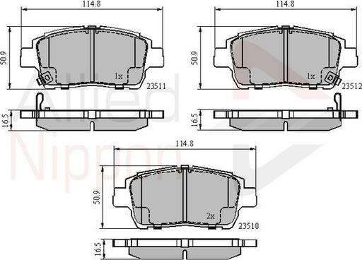 Comline ADB3901 - Kit de plaquettes de frein, frein à disque cwaw.fr