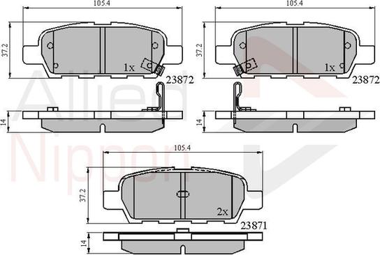 Comline ADB3912 - Kit de plaquettes de frein, frein à disque cwaw.fr