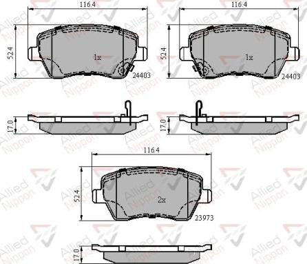 Comline ADB3984 - Kit de plaquettes de frein, frein à disque cwaw.fr