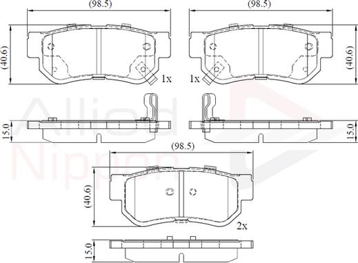 Comline ADB3935 - Kit de plaquettes de frein, frein à disque cwaw.fr