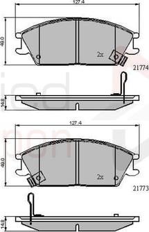 Comline ADB3922 - Kit de plaquettes de frein, frein à disque cwaw.fr