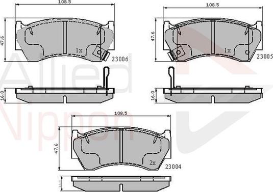 Comline ADB3449 - Kit de plaquettes de frein, frein à disque cwaw.fr