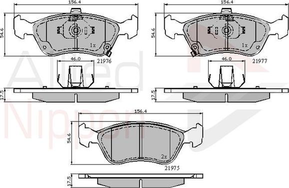 Comline ADB3450 - Kit de plaquettes de frein, frein à disque cwaw.fr