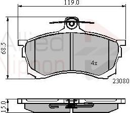 Comline ADB3452 - Kit de plaquettes de frein, frein à disque cwaw.fr