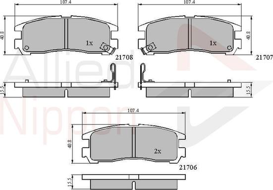 Comline ADB3468 - Kit de plaquettes de frein, frein à disque cwaw.fr