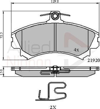 Comline ADB3462 - Kit de plaquettes de frein, frein à disque cwaw.fr