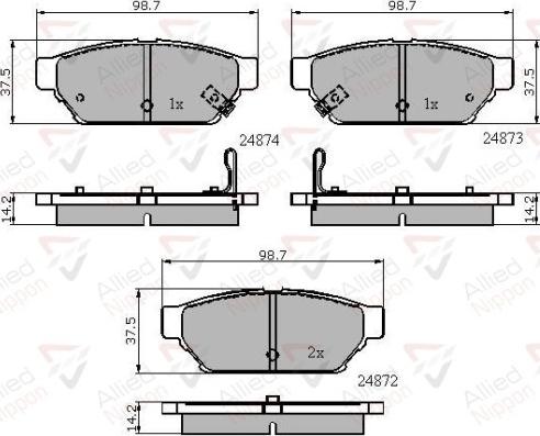 Comline ADB3405 - Kit de plaquettes de frein, frein à disque cwaw.fr