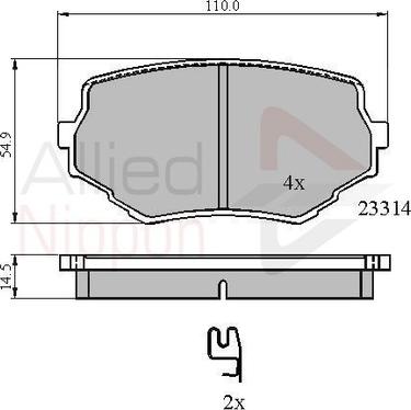 Comline ADB3475 - Kit de plaquettes de frein, frein à disque cwaw.fr