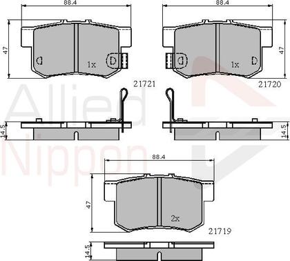 Comline ADB3471 - Kit de plaquettes de frein, frein à disque cwaw.fr